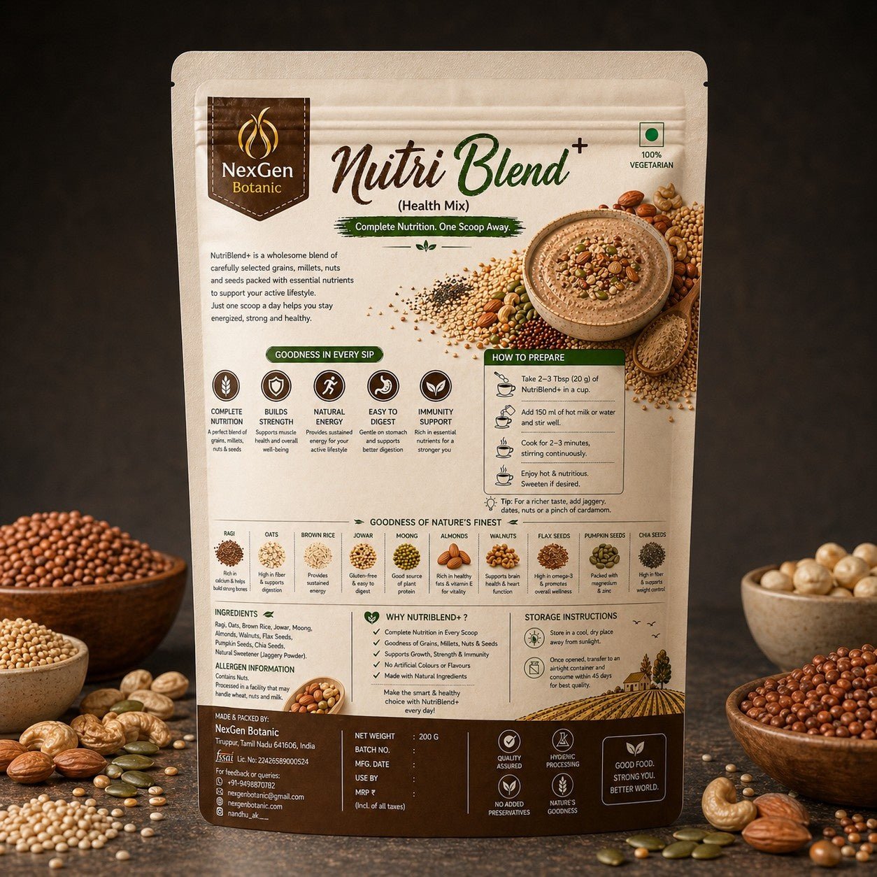 Nutri Blend+ (Health Mix) – Complete Daily Nutrition Drink - NexGen Botanic