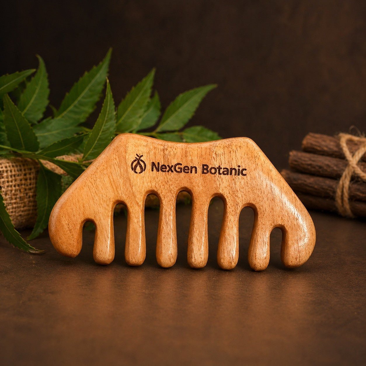 Premium Neem Wood Scalp Massager - NexGen Botanic